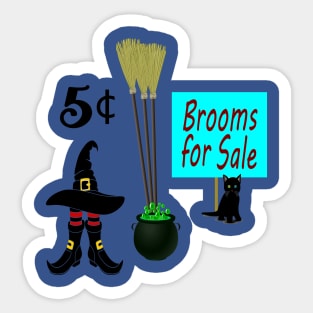 Halloween Brooms For Sale Sticker